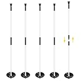 COGOLFING 3ft Golf Flagstick - Portable Two-Section Design - Ball Retrieval Base - Perfect for Home Practice Putting Green - Fits 8x6 inch Flags, 5-Pack