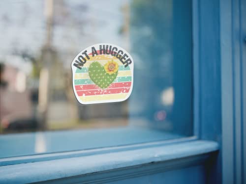 Not A Hugger | Waterproof Decal Sticker | 5 Inch | Auto Car Truck Van Laptop Cell Wall Window | Cs158-2Pk #TOP2