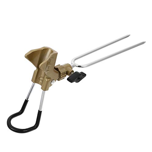 BESPORTBLE Titular Da Vara de Pesca para O Chão Banco de 360 Graus Ajustável Suporte Dobrável Rack V