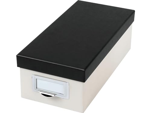 "Oxford Index Card Storage Box, 3" x 5", Marble White/Black" (406350)