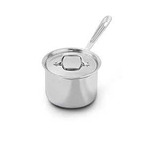 All-Clad D3® Stainless Steel 2 Qt Saucepan with Lid, Made in the USA