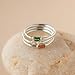 Helonley S925 Sterling Silver Birthstone Stackable Rings for Women Mother with Cubic zirconium Mom Ring Mother's Day Jewelry Gifts for Wife (Birthstone Mar., 5)
