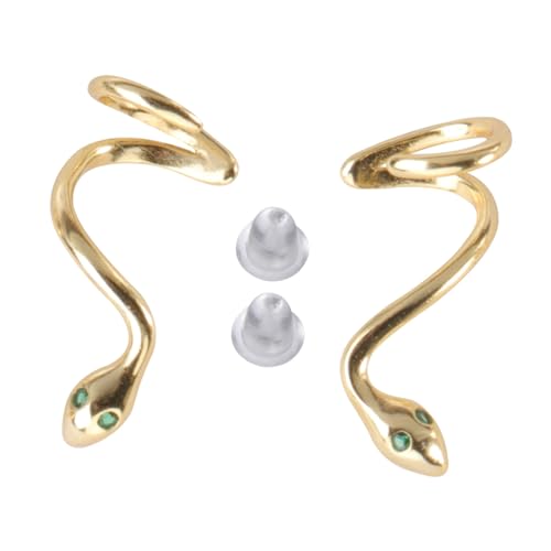DEARMAMY 1 Par De Pendientes Pequeños De Serpiente Joyería Exquisita Y Pendientes En Espiral Correas De Sujetador Transparentes Joyería Invisible En Forma De Serpiente