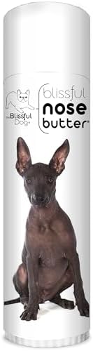 The Blissful Dog Xoloitzcuintli Nose Butter for Dry, Cracked Skin, Lick-Safe Dog Nose Balm with Moisturizing Shea Butter, Almond, Olive, and Essential Oils, Pet Supplies, Uncented, 0.50 oz.