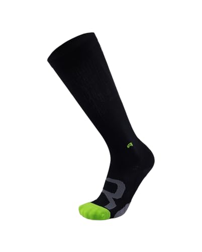 2XU Unisex Recovery Compression Socks - Enhance Muscle Recovery & Performance - Black/Grey - Size Medium 1