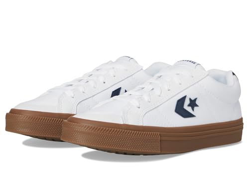 Converse Tenis deportivos casuales unisex para adultos, Blanco/azul marino/goma de mascar, 8.5 Women/7 Men