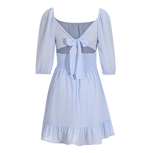 Robe trapèze fluide à col carré pour vos sorties élégantes et soirées chic