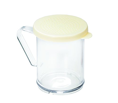 TableCraft Products 166A 10 oz Dredge Shaker, S&P Lid, Beige (Pack of 12)