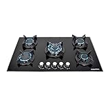 SUPRA Parrilla a gas de 5 quemadores para empotrar de 90 cm Mod. ONIX 90, Mod. ONIX 90