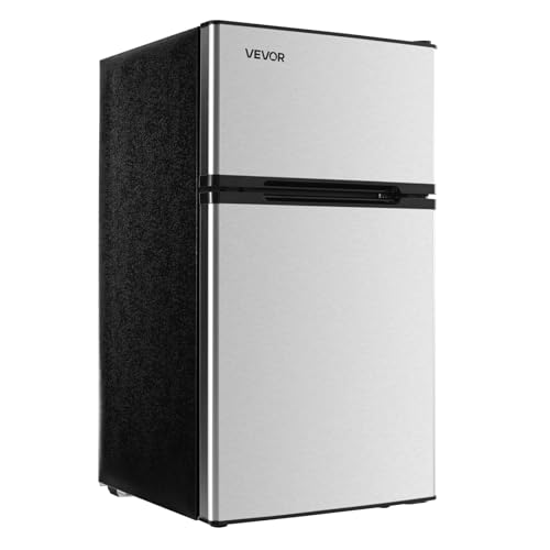 Vevor Mini Fridge With Freezer, 3.2 Cu.ft, Dual Zone Compact Refrigerator