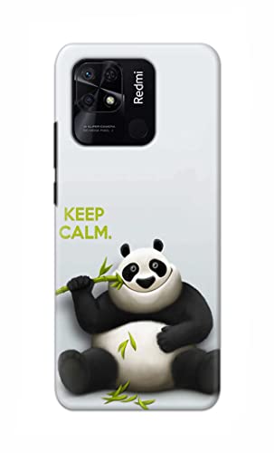 Image of PRINTFIDAA� Printed Hard Back Cover Case for Redmi 10 | Redmi 10 Power Back Cover (Cartoon Panda) -2808
