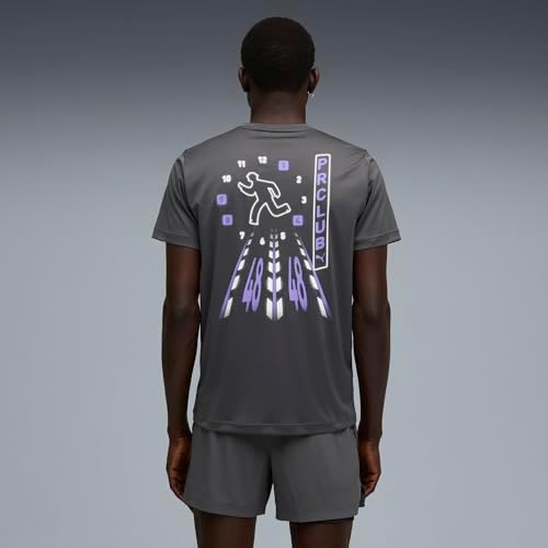 PUMA Erkek M RUN DIGITOKYO GRAPHIC TEE T-shirt Dusky Gray L - Görsel 4