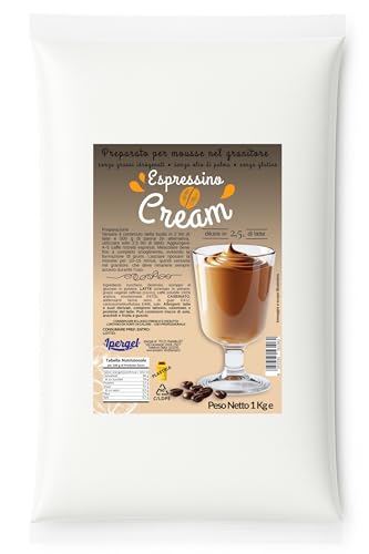 IPERGEL - Crema caffè Fredda Espressino Cream | Per Granitori | Preparato per Dessert ideale per Uso Professionale e Domestico | BS KG 1