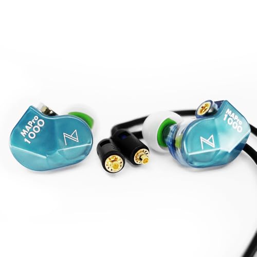 Maestraudio MAPro1000 II Frost Mint [有線モニターイヤホン 10mmグラフェンコートダイナミックドライバー&5.8mmセラミックツイーターRST搭載] 小型軽量イヤモニ フラットサウンド MMCXコネクター 3.5mmL字プラグ ポーチ付属 ミックス/DTM ゲームFPS/TPS【OTA-MAPRO1000-II-FM】