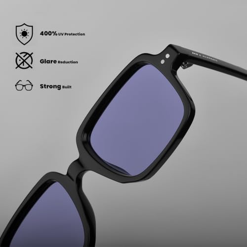 Image of SAM AND MARSHALL VANTA Sunglass I Rectangle Shape Sunglass I 400UV Protection I Unisex.