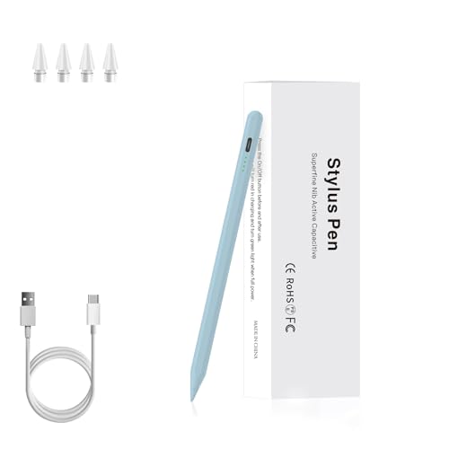 YUDIANMIE Lápiz capacitivo para iPad Pro/Air/Mini/iPad, compatible con Apple Pencil de 1ª generación, carga rápida y rechazo de palma (azul)