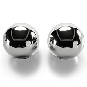 QINGZHENG-45mm 304 Stainless Steel Ball Chinese Health Ball Baoding Balls(45mm 2Pcs)