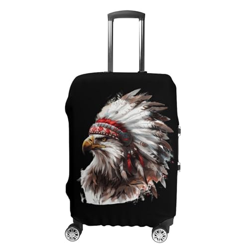 Southwestern Native Indian Ea-gle Funny Luggage Cover Suitcase Protector Washable Travel Baggage Covers Fit 19-32 Inch