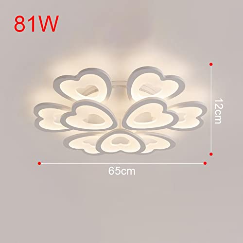 Plafonnier LED télécommandé et dimmable en acrylique pour chambre à coucher - 4