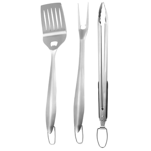 Set de 3 herramientas para parrilla de acero inoxidable VANZACK miniatura 1