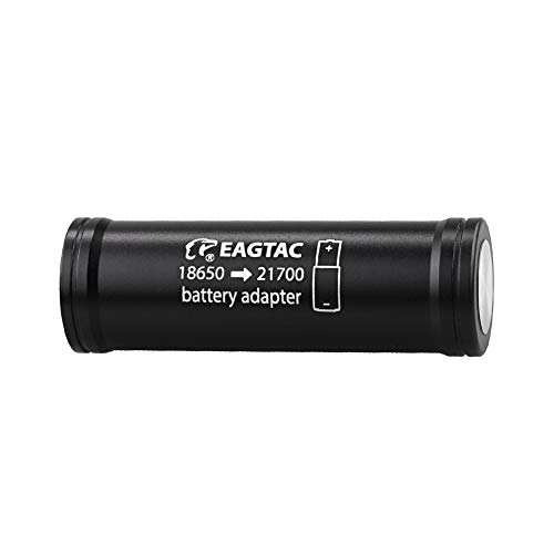 EAGTAC 18650 To 21700 Converter Adapter For 21700 Flashlight, 18650 Battery Protective Sleeve, 18650 Battery Spacer, 18650 Battery Holder For TX3V T25V G3V S25V 21700 Battery Torch