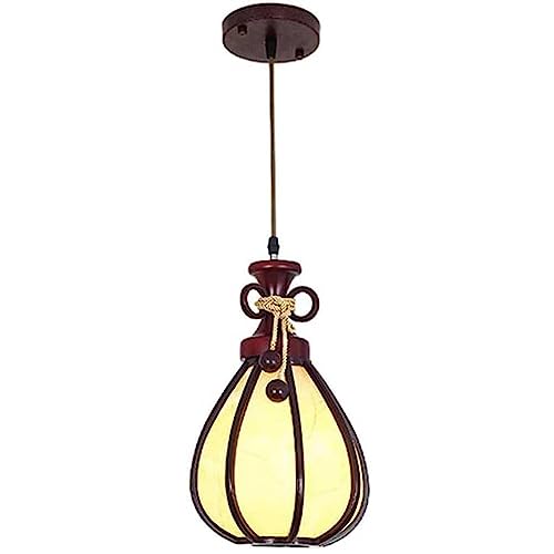 Lámpara de mini linterna de costura creativa retro de madera E27 estilo chino