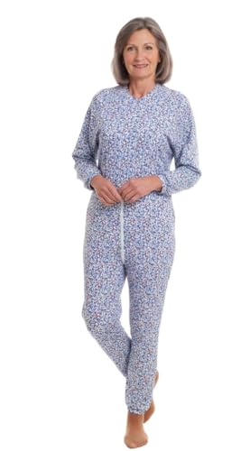 Texsan Grenouillère Liberty JL/ML - Liberty Bleu, Taille 2 (40/42)