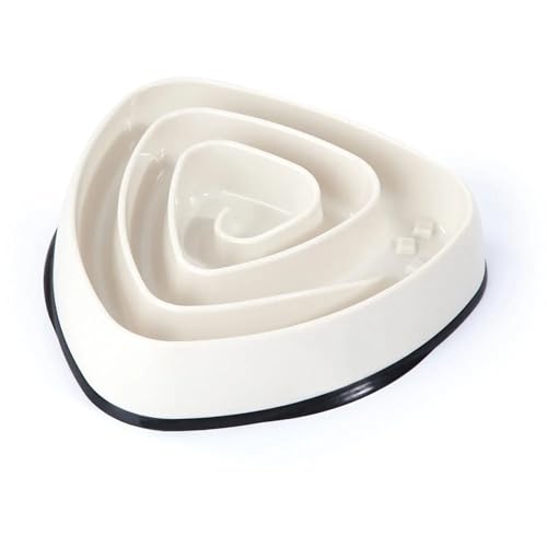 Edupet 06027AA Futternapf, Anti-schling Napf, Fressnapf, Feeder slow Eating, Slow Feeder, für kleine bis mittelgroße Hunde, 300ml, Durchmesser: 21 cm, beige