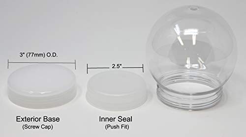 image for Creative Hobbies 5 Inch (130mm) DIY Snow Globe Water Globe - Clear Pla