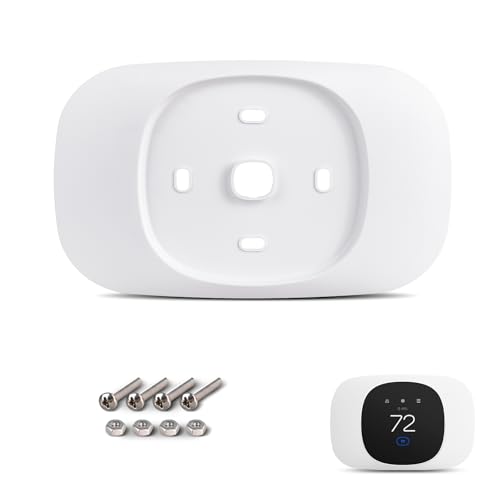 CERCGVEL 1/2 Packs Trim Plate ONLY Compatible with ecobee Smart Thermostat Essential Wall Plate Bracket Cover Programmable Thermostat Accessory Practical Kit Bracket Mount Cover (1 Pack)