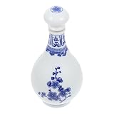 Botella de Ceràmica per a Vi Xinès, Blau i White, 1 Jin