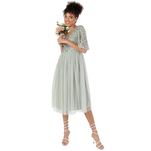 Robe de soirée femme pour mariage invitée Maya Deluxe à paillettes