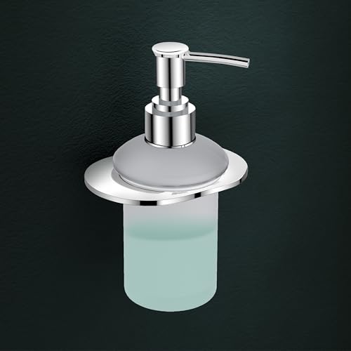 Image of Plantex Pure Brass Liquid Soap Dispenser /Smero Hand Wash Dispenser for Kitchen /Shampoo Dispenser /Bathroom Accessories - Aqua (Chrome)