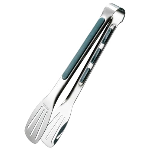 Pinzas para servir alimentos – Pinzas de mano para aperitivos | Pinzas de acero inoxidable para servir ensaladas de cocina con diseño antiquemaduras, pinzas multifuncionales para buffet al aire libre