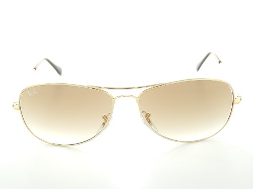 New Ray Ban Cockpit RB3362 001/51 Arista/Crystal Brown Gradient Lens 59mm Sunglasses