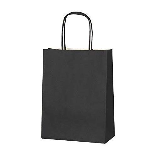 Paper Party Bags With Twisted Handles โ 18 cm (W) x 20 cm (H) x 8 cm (D) black