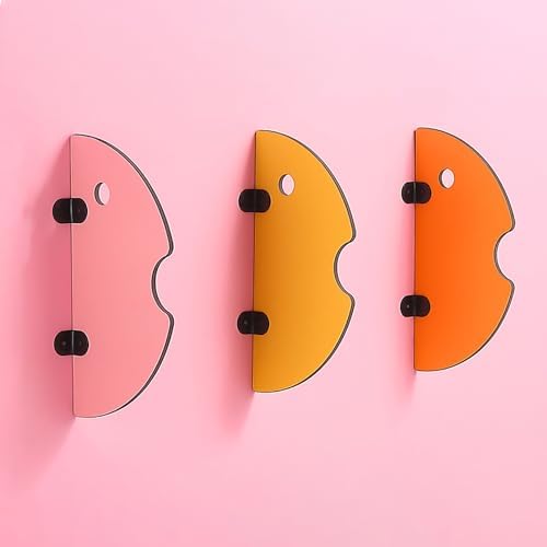 Urinal Divider Screen Panel Toilet Partition, Screen Toilet Partition, Wall-Mounted Urinal Partition for Men's Urinal, for Hotel Public Restroom Privacy (Color : Pink, Size : 1Pcs)