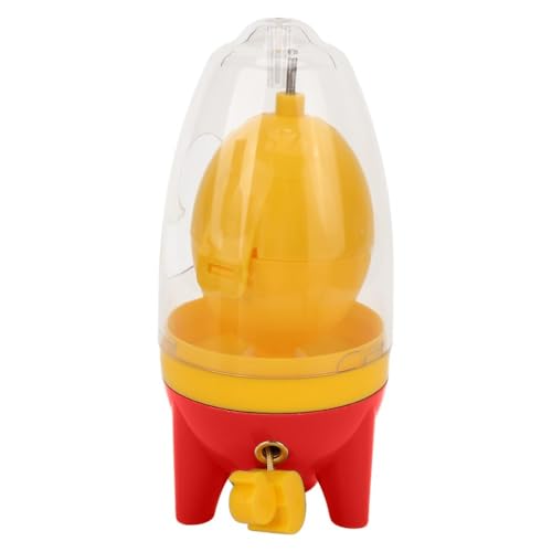 MOPFOL Egg Spinner for Golden Eggs Hand Powered High Torsion Rotation Homogeneous Blender Portable Egg Whisk with Silicone Pad 6.3x3 in(Red)