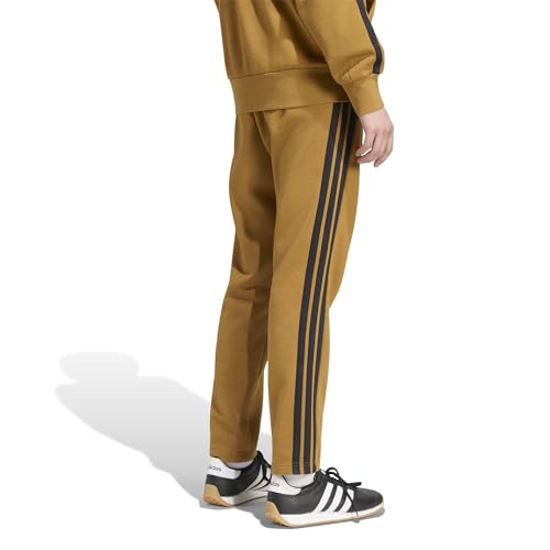 adidas Men's Essentials 3-Stripes Fleece Open Hem Pants, Bronze Strata/Black, X-Large by adidas - Used condition - Image 3