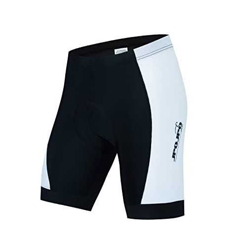 Men's Cycling Bike Shorts 5D Padded Bicycle Riding Bike Biking Pants Cycle Shorts Underwear White