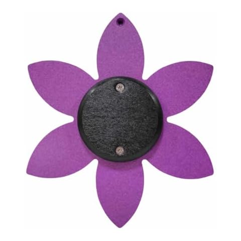 Cauff Decorative Poly Flower Wall Hanging, Purple and Black, 9 x 9 inches Cover