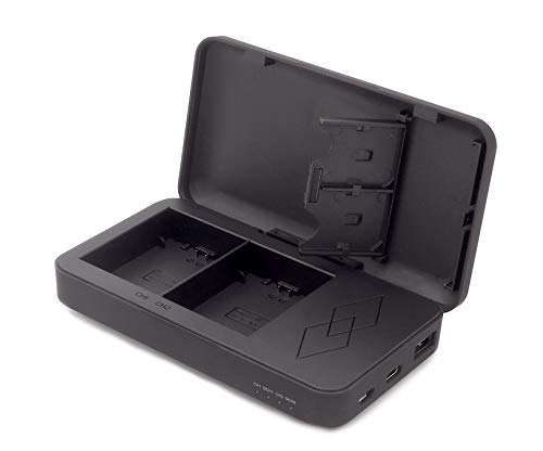 (9891) LP-E6 LP-E6N LP-E6NH Akku Ladegerät mit Powerbank Funktion (Powerbook) - innovatives Zwei-Wege Ladegerät mit USB Ausgang