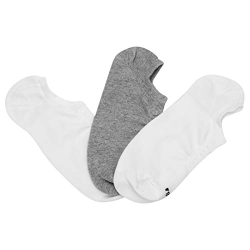 Kit 3 Meias Lupo AU Sport adulto-unissex, Branco/Branco/Cinza, 37-40