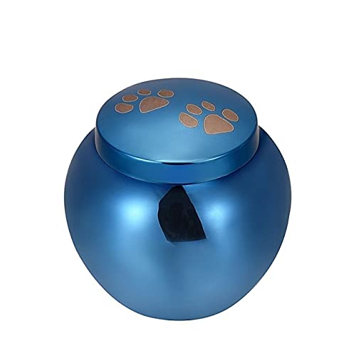Urne de crémation personnalisée animaux 45mmX45mm bleu de haute qualité