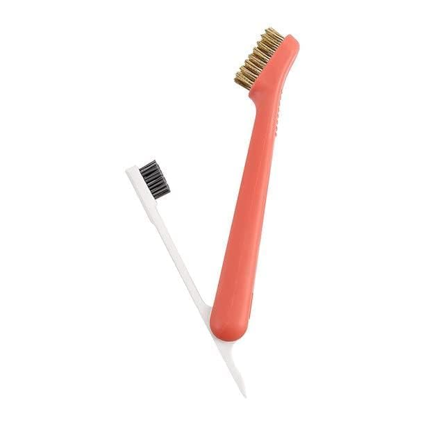 Aryavarte 2 in 1 Mini Wire Brush Set | Gas Stove Bristles Cleaning | Oil Stain Remover Brush | Household/Kitchen Cleaning Supplies