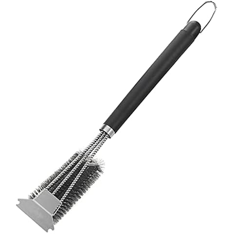 Jiotouhu 18" Grill Cleaning Brush, BBQ Grill Barbecue Brush with Extra long stainless steel bristles PP thermal insulation handle, Perfect barbecue accessories for charcoal gas electric grill Cover