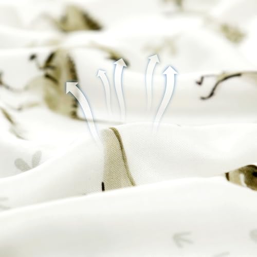 Image of GRSSDER Cotton Muslin Quilt Blanket - Silky Soft and Breathable Kids' Throw Blanket, Oversized Muslin Blankets for Newborns, Toddlers & Kids, 6 Layers Reversible Design for All Seasons, 55 inch x 69 inch