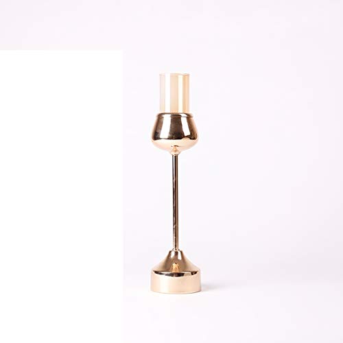 European Metal Candelabra Stand Antique Elegant Candle Stand Luxury Antique Candle Holder for Wedding Centerpiece Home Decoration Anniversary Celebration-b H29cmxd8cm