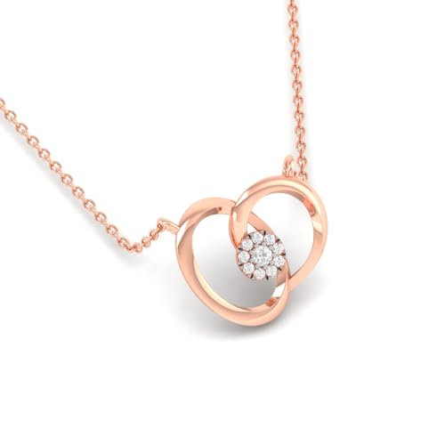 PERRIAN Jewels presents The Rose Gold 18k and Natural Diamond Pendant specially desgined for Womens and Girls. - Image 5
