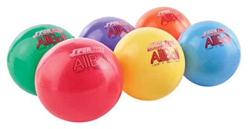 Sportime Multi-Purpose Inflatable All-Balls - 6 inch - Set of 6 - Assorted Colors